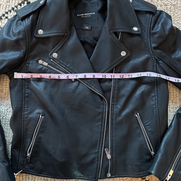 Club Monaco Leather Motorcycle Jacket - Picture 4 of 6